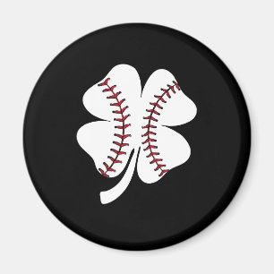 Aimant Shamrock de baseball vintage St Patrick's Day