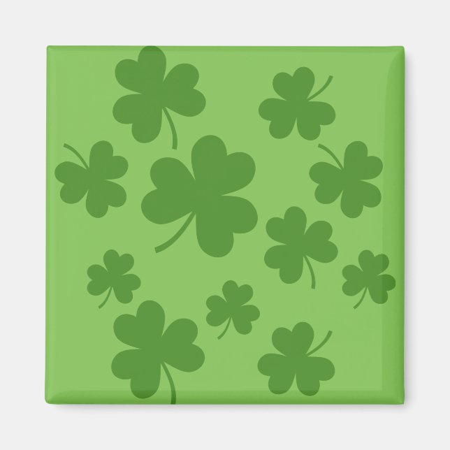Aimant Shamrock de la Saint Patrick Motif Clover (Devant)