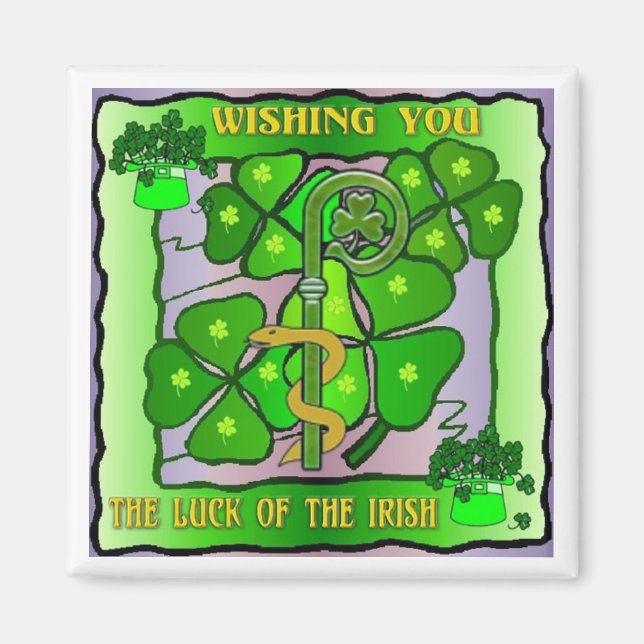 Aimant Shamrock encadré (Devant)