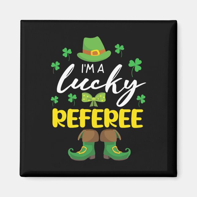 Aimant Shamrock Leprechaun Corps Saint Patrick Je suis un (Devant)