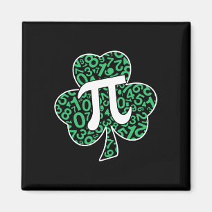 Aimant Shamrock Pi Day Mignonne St. Patrick's Day et Math