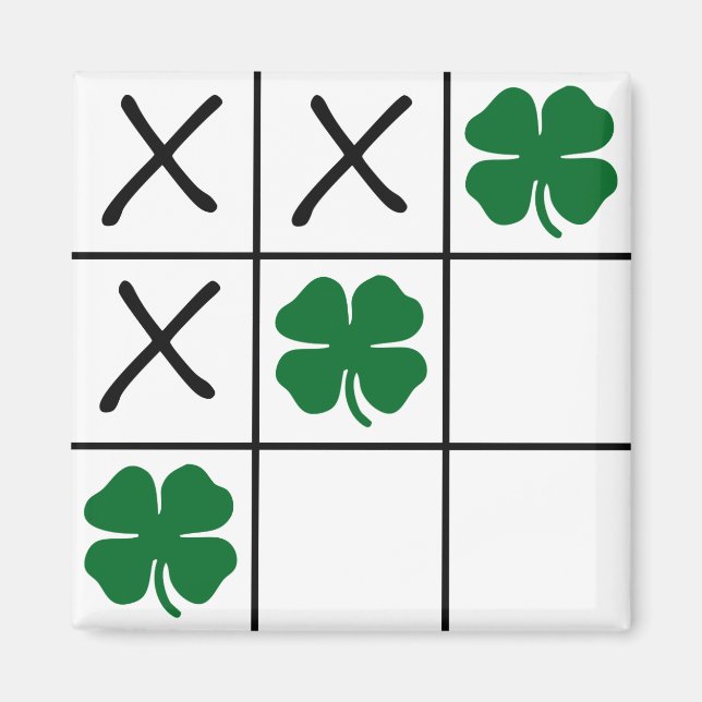 Aimant Shamrock Tic Tac Toe (Devant)