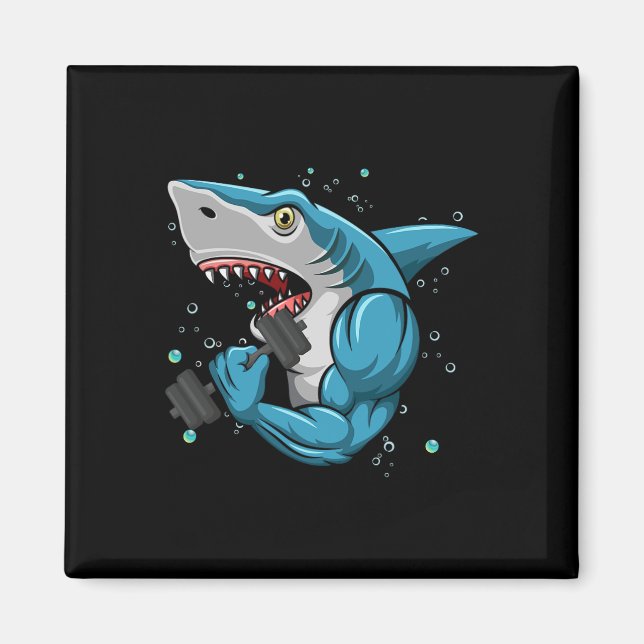 Aimant Shark Gym Powerlifting Weightlifting Bodybuilding (Devant)