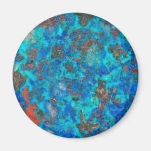Aimant Shattuckite à motif bleu