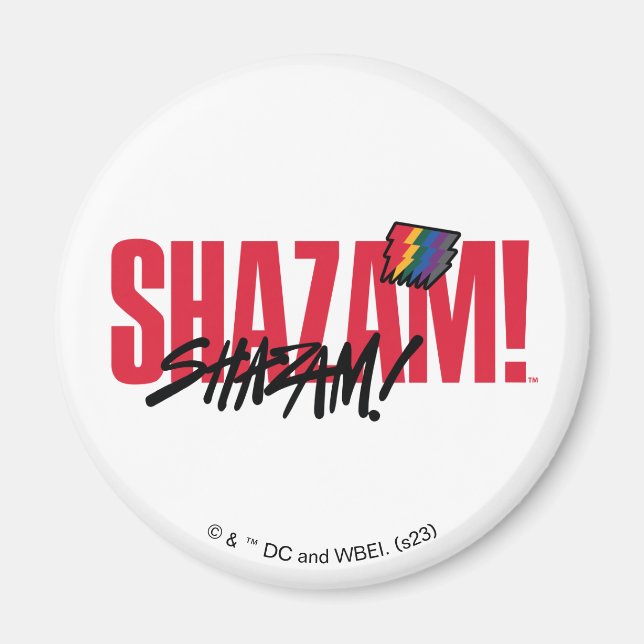 Aimant SHAZAM ! Furie des dieux | Logo des boulons arc-en (Devant)