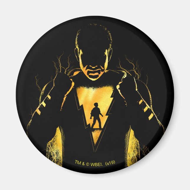 Aimant SHAZAM ! | Shazam et Billy Lightning Silhouette (Devant)