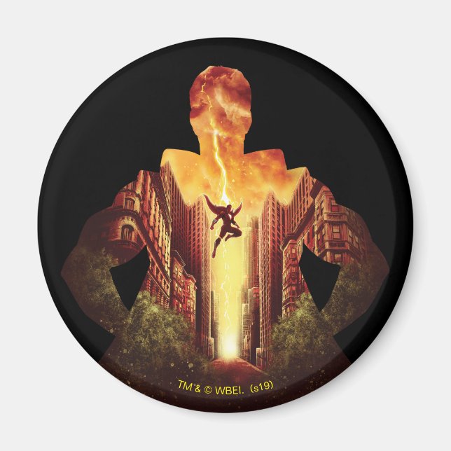 Aimant SHAZAM ! | Shazam Sunset Silhouette (Devant)