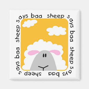 Aimant Sheep Dit T-shirts et cadeaux Baa