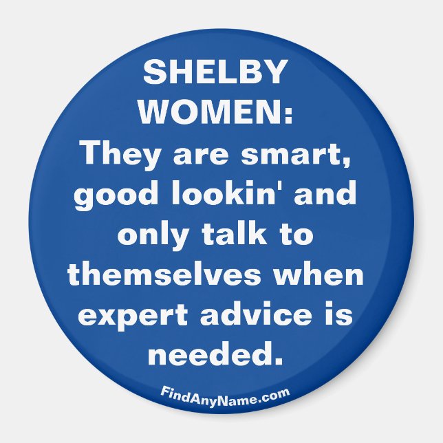 Aimant SHELBY WOMEN : Smart ... Magnat amusant (Devant)