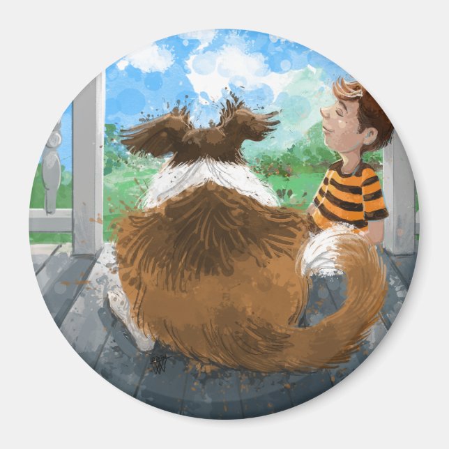 Aimant Sheldon et Davie Relaxing (Devant)