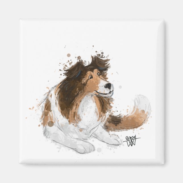 Aimant Sheldon the Sheltie (Devant)