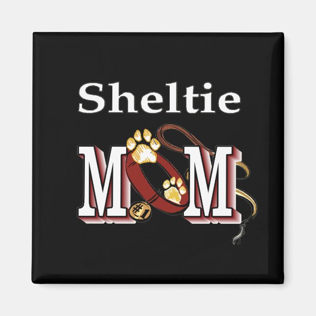 Aimant Sheltie MOM Cadeaux (Devant)