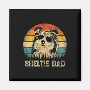 Aimant Sheltie Papa Amoureux de les chiens Fête des pères