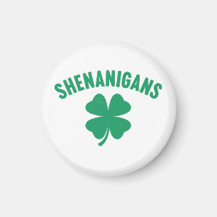 Aimant Shenanigans Shamrock Saint-Patrick Rétro 