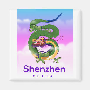 Aimant Shenzhen Chine Dragon poster voyage