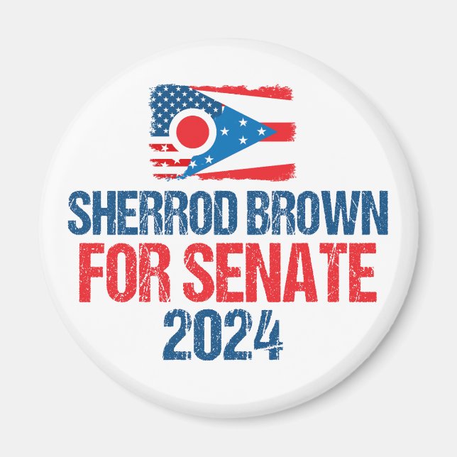 Aimant Sherrod Brown pour l'élection du Sénat 2024 drapea (Devant)