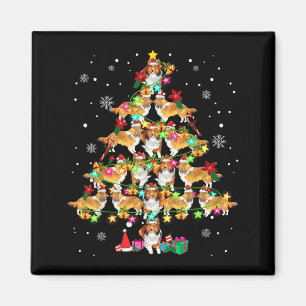 Aimant Shetland Sheepdog Sapin de Noël Drôle Sheltie Noël