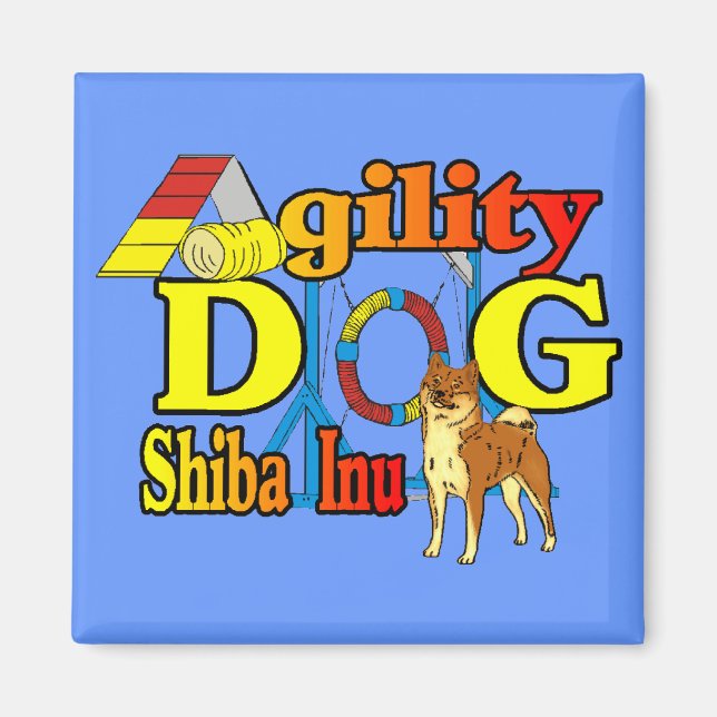 Aimant Shiba Inu Agilité (Devant)