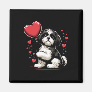 Aimant Shih Tzu Chien Saint-Valentin Propriétaire de chie