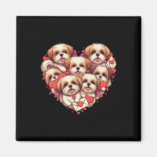 Aimant Shih Tzu drôle cœur Saint Valentin Shih Tzu Femmes