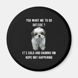 Aimant Shih Tzu   Shih Tzu Vous Voulez Que Je Suis Dehors
