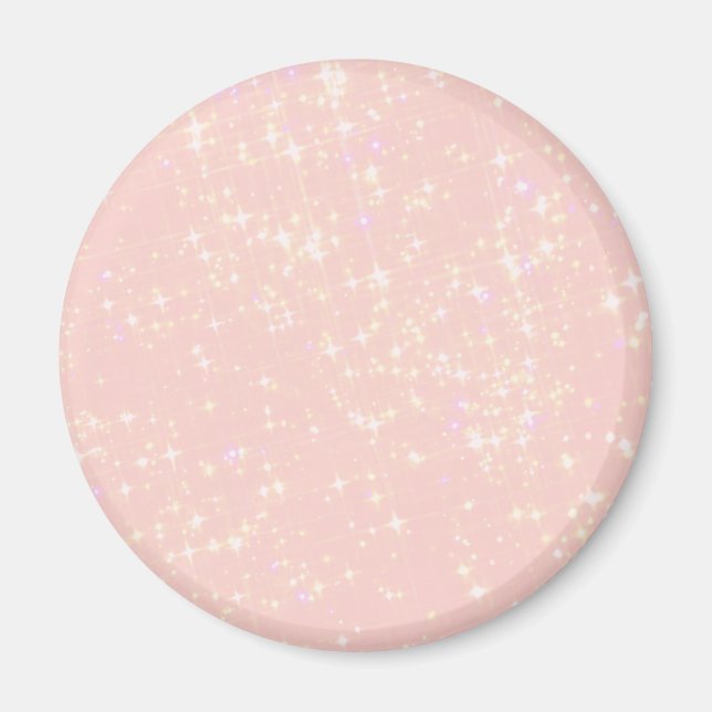Aimant Shimmer rose vif - Ajouter du texte, Monogramme co (Devant)