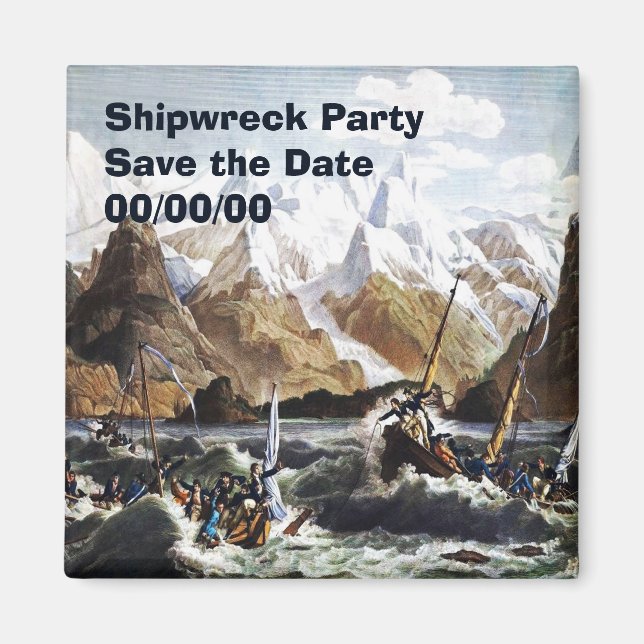 Aimant Shipwreck of The Astrolabe's Yawl Save-the-Date (Devant)