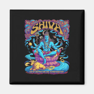 Aimant Shiva Print Dieu Hindou Hauts Spirituels pour Homm
