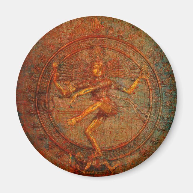 Aimant Shiva Sur Le Revêtement Arrière - plan En Perte (Devant)