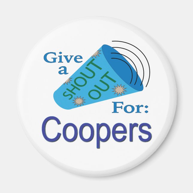 Aimant Shout Out pour Coopers (Devant)