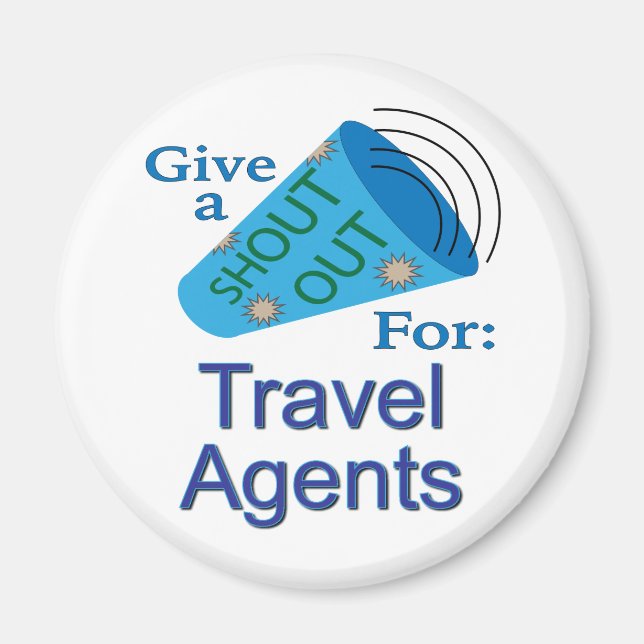 Aimant Shout Out pour les agents de voyage (Devant)
