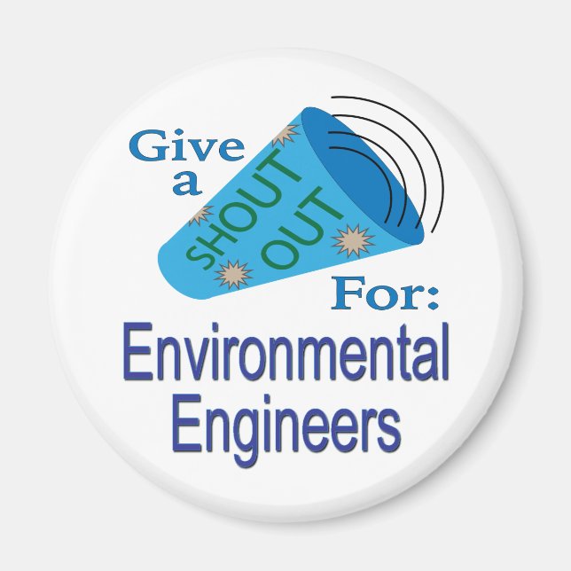 Aimant Shout Out pour les ingénieurs De l'environnement (Devant)