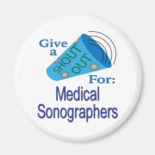 Aimant Shout Out pour les Sonographes Médicales (Devant)