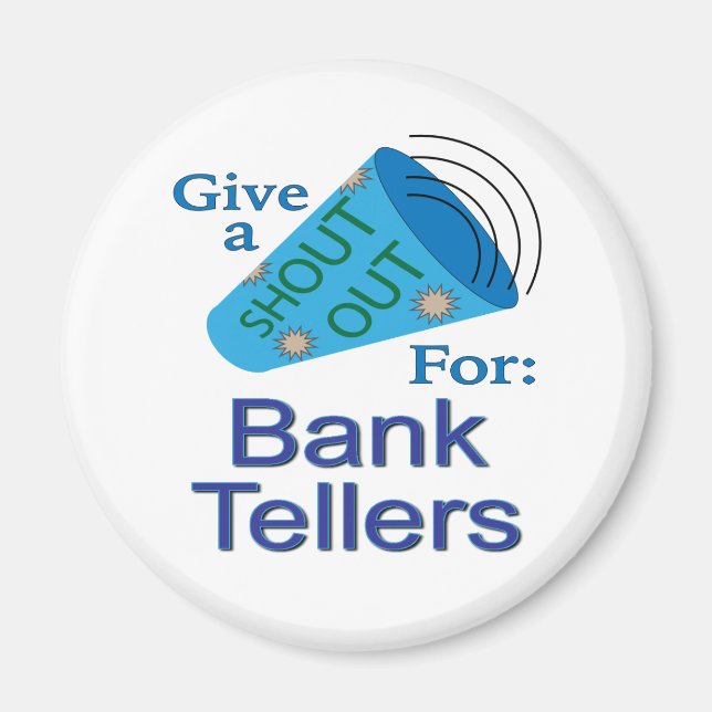 Aimant Shout Out pour les vendeurs bancaires (Devant)