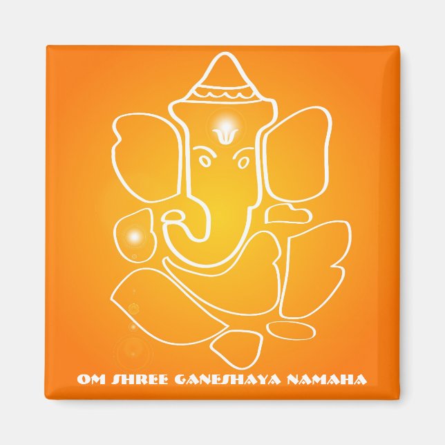 Aimant Shree Ganesha - Le Dieu indien (Devant)