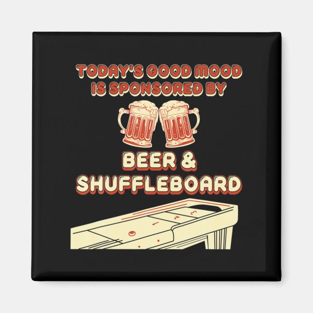 Aimant Shuffleboard Player Beer  (Devant)