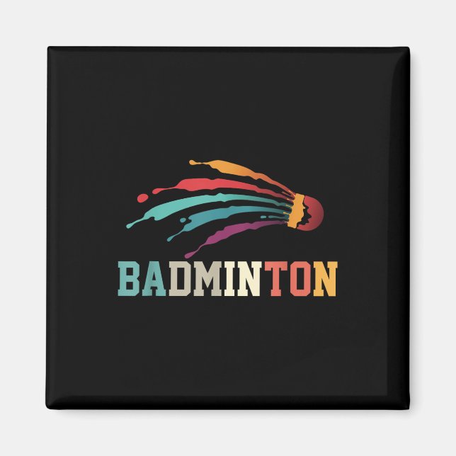 Aimant Shutter Badminton Player Sports Racket Coach Team (Devant)