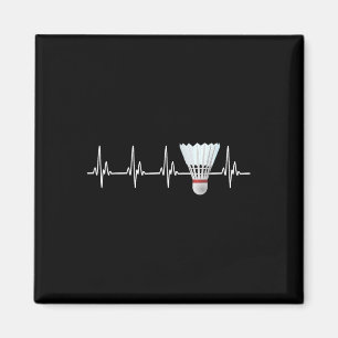 Aimant Shutter Heartbeat Drôle Joueur Badminton