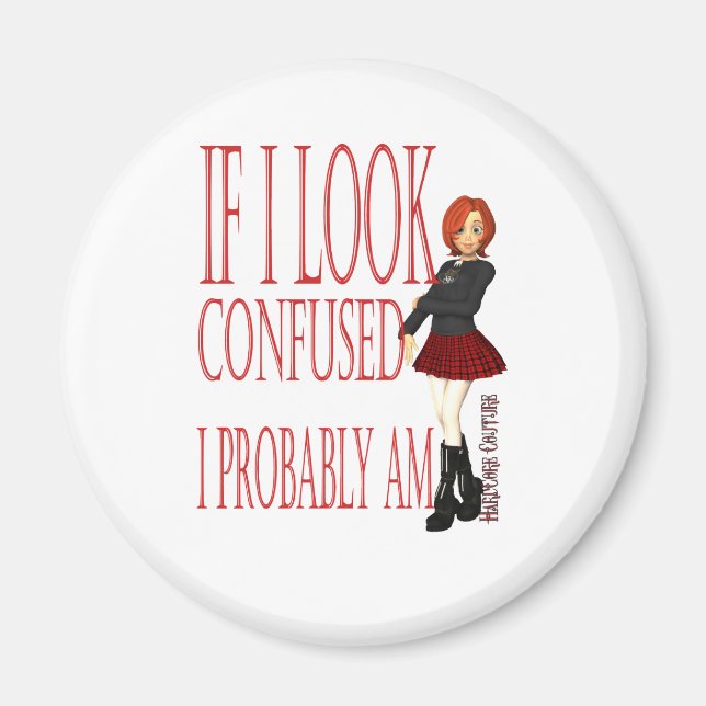 Aimant Si j'ai l'air perplexe, je suis probablement (Devant)