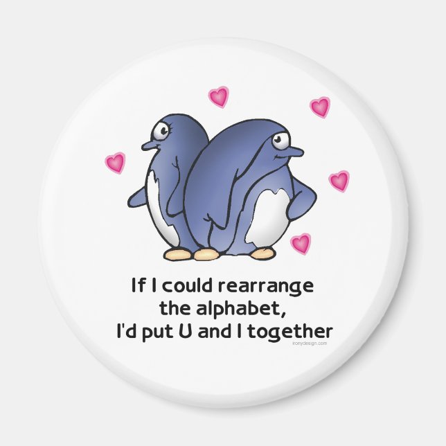 Aimant Si je pouvais réorganiser l'Alphabet... (Devant)