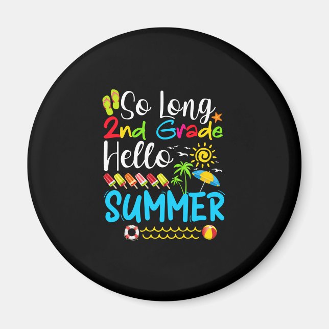 Aimant Si Long 2E Année Bonjour Été Dernier Jour De L'Éco (Devant)
