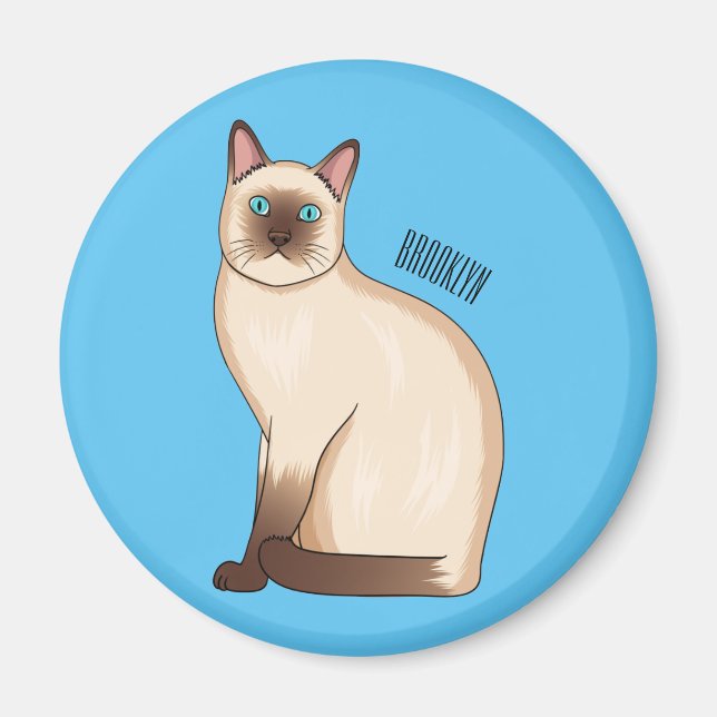 Aimant Siamese cat cartoon (Devant)