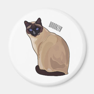 Aimant Siamese cat cartoon