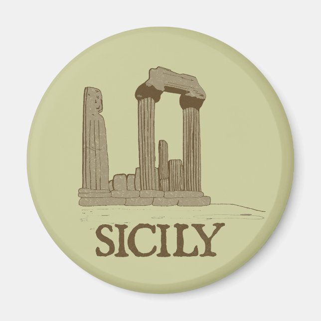 Aimant Sicile antique Ruines d'Agrigente (Devant)