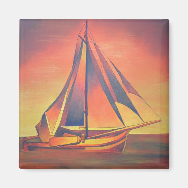 Aimant Sienna vole au coucher du soleil (Devant)