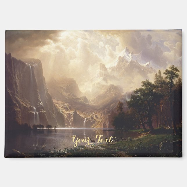 Aimant Sierra Nevada CA Paysage Art Vintage Monogramme (Recto)