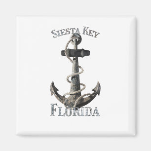 Aimant Siesta Key Florida Vacation Ancre nautique Sailin
