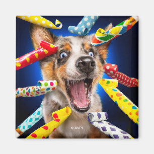 Aimant Sifflets de fête pour chien heureux