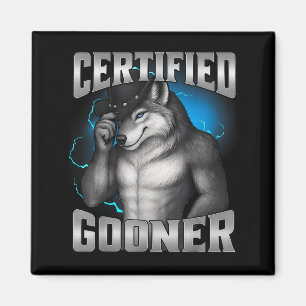 Aimant Sigma Loup Cringe Drôle Certifié Gooner