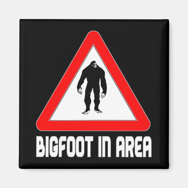 Aimant Signal d'avertissement Bigfoot in Area (Devant)